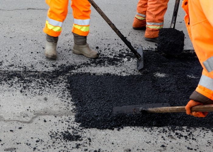 Street,Resurfacing.,Fresh,Asphalt,Construction.,Bad,Road